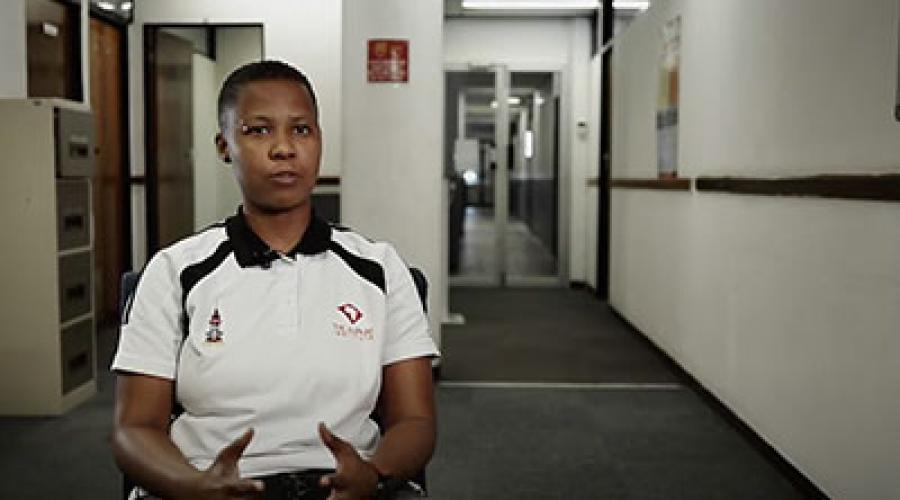 Community Advisory Community Board member Thato Tsereme explains the role of CABs in clinical trials